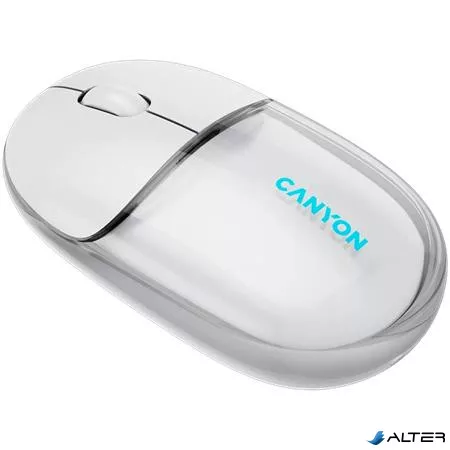 Egér, vezeték nélküli, dual-mode kapcsolat, optikai, CANYON "OnClick 24", fehér