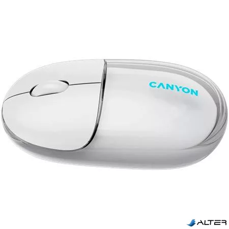 Egér, vezeték nélküli, dual-mode kapcsolat, optikai, CANYON "OnClick 24", fehér