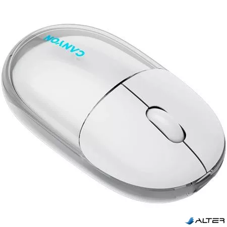 Egér, vezeték nélküli, dual-mode kapcsolat, optikai, CANYON "OnClick 24", fehér