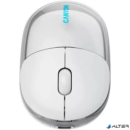 Egér, vezeték nélküli, dual-mode kapcsolat, optikai, CANYON "OnClick 24", fehér