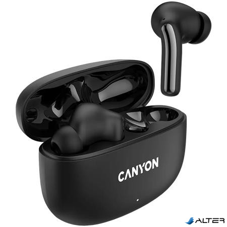 Fülhallgató, TWS vezeték nélküli, Bluetooth 5.4, CANYON "OnGo 9", fekete