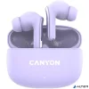 Fülhallgató, TWS vezeték nélküli, Bluetooth 5.4, CANYON "OnGo 9", levendula