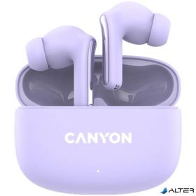   Fülhallgató, TWS vezeték nélküli, Bluetooth 5.4, CANYON "OnGo 9", levendula