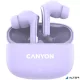 Fülhallgató, TWS vezeték nélküli, Bluetooth 5.4, CANYON "OnGo 9", levendula