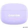 Fülhallgató, TWS vezeték nélküli, Bluetooth 5.4, CANYON "OnGo 9", levendula