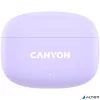 Fülhallgató, TWS vezeték nélküli, Bluetooth 5.4, CANYON "OnGo 9", levendula