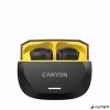 Fülhallgató, TWS vezeték nélküli, Bluetooth 5.4, CANYON 'Hexagon 7', fekete-sárga