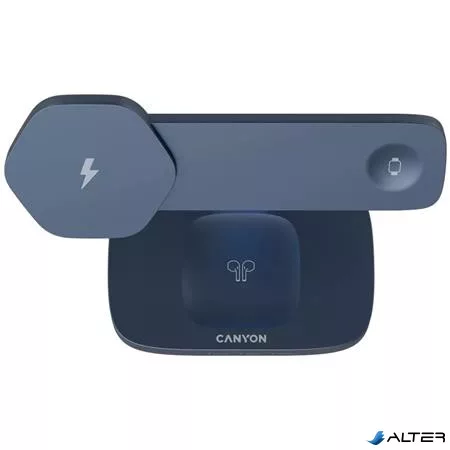 Töltőállomás, 3-az-1-ben, CANYON 'Hexagon 310', szürke-kék