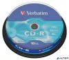 CD-R lemez, 700MB, 52x, 10 db, hengeren, VERBATIM "DataLife"