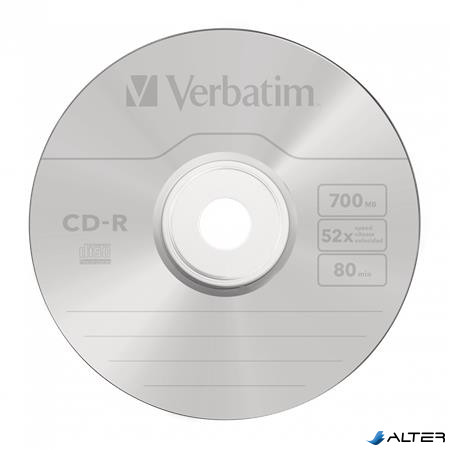 CD-R lemez, Crystal bevonat, AZO, 700MB, 52x, 25 db, hengeren VERBATIM "DataLife Plus"
