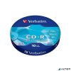 CD-R lemez, 700MB, 52x, 10 db, zsugor csomagolás, VERBATIM "DataLife"