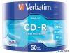 CD-R lemez, 700MB, 52x, 50 db, zsugor csomagolás, VERBATIM "DataLife"