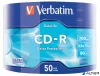 CD-R lemez, 700MB, 52x, 50 db, zsugor csomagolás, VERBATIM "DataLife"