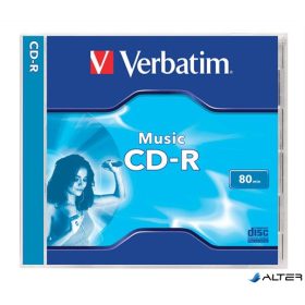   CD-R lemez, 700MB, 80min, 16x, 1 db, normál tok, VERBATIM 'Live it!'