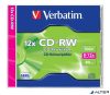 CD-RW lemez, újraírható, SERL, 700MB, 8-12x, 1 db, normál tok, VERBATIM