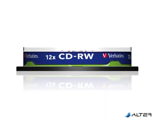 CD-RW lemez, újraírható, SERL, 700MB, 8-10x, 10 db, hengeren VERBATIM