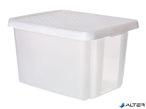 Tárolódoboz, tetővel, 26 l, áttetsző, CURVER "Essentials"