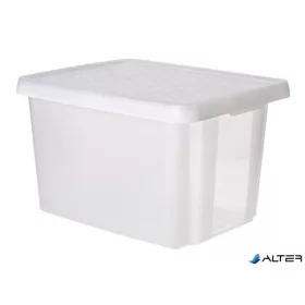   Tárolódoboz, tetővel, 45 l, áttetsző, CURVER "Essentials"