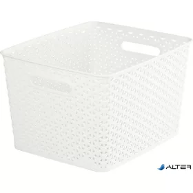   Rattan hatású kosár, 18l, törtfehér, CURVER 'My Style'