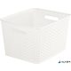 Rattan hatású kosár, 18l, törtfehér, CURVER "My Style"