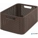 Rattan hatású kosár, 18l, sötétbarna, CURVER "Style M"