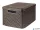 Rattan hatású kosár tetővel, 30l, sötétbarna, CURVER "Style L"