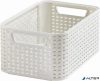 Rattan hatású kosár, 6l, törtfehér, CURVER "Style S"