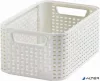 Rattan hatású kosár, 6l, törtfehér, CURVER 'Style S'