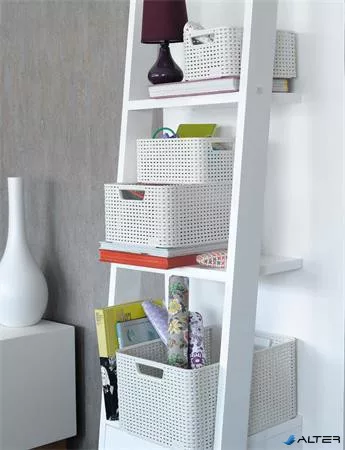 Rattan hatású kosár, 6l, törtfehér, CURVER 'Style S'