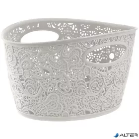 Csipke hatású kosár, CURVER "Victoria", fehér