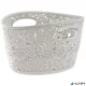 Csipke hatású kosár, CURVER "Victoria", fehér