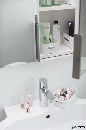 Műanyag tárolódoboz, 0,6 liter, SMARTSTORE "Compact XS", fehér