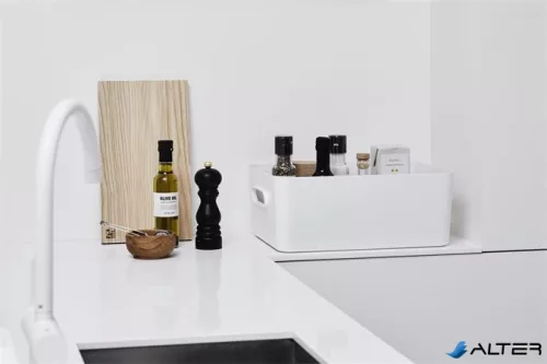 Műanyag tárolódoboz, 15,4 liter, SMARTSTORE "Compact L", fehér