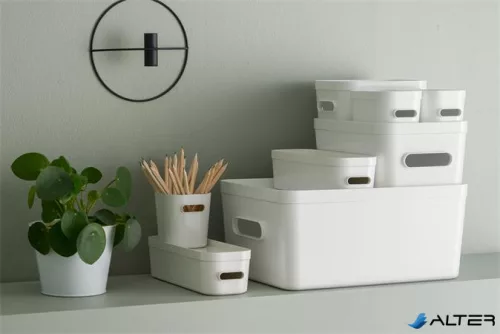 Műanyag tárolódoboz, 1,3 liter, SMARTSTORE 'Compact Slim', fehér