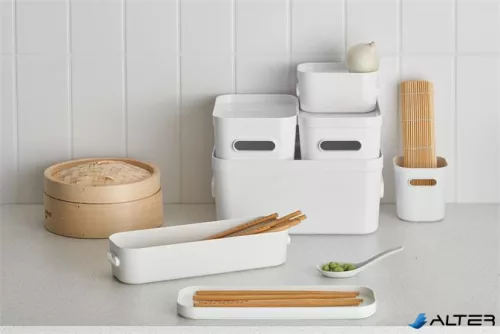 Műanyag tárolódoboz, 1,3 liter, SMARTSTORE 'Compact Slim', fehér