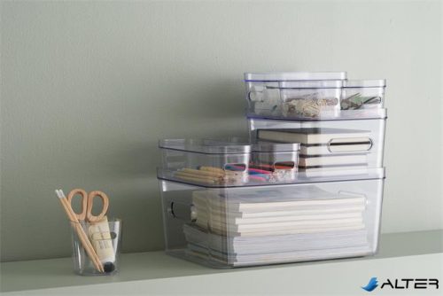 Műanyag tárolódoboz, 1,3 liter, SMARTSTORE 'Compact Clear Slim', átlátszó