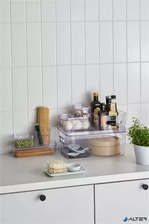 Műanyag tárolódoboz, 1,3 liter, SMARTSTORE 'Compact Clear Slim', átlátszó