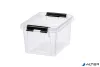 Műanyag tárolódoboz, 1,5 liter, fekete fogantyúkkal, SMARTSTORE "Classic 1,5", átlátszó