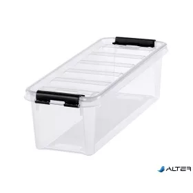   Műanyag tárolódoboz, 3,5 liter, fekete fogantyúkkal, SMARTSTORE 'Classic 4', átlátszó