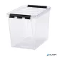 Műanyag tárolódoboz, 14 liter, fekete fogantyúkkal, SMARTSTORE "Classic 11", átlátszó