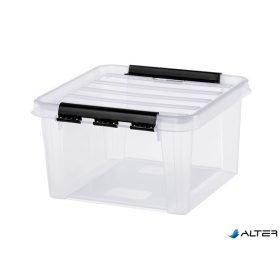   Műanyag tárolódoboz, 8 liter, fekete fogantyúkkal, SMARTSTORE 'Classic 12', átlátszó