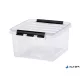 Műanyag tárolódoboz, 8 liter, fekete fogantyúkkal, SMARTSTORE 'Classic 12', átlátszó