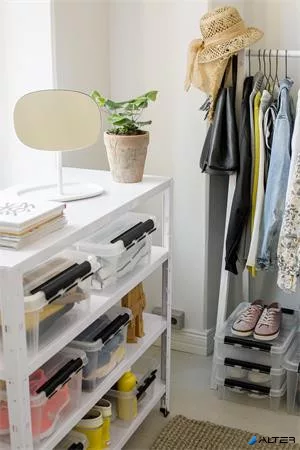 Műanyag tárolódoboz, 8 liter, fekete fogantyúkkal, SMARTSTORE 'Classic 12', átlátszó