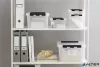 Műanyag tárolódoboz, 14 liter, fekete fogantyúkkal, SMARTSTORE "Classic 15", átlátszó