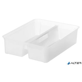   Kivehető rendező- és tárolóelem Classic 15 dobozhoz, 2 rekeszes, fogantyúval, SMARTSTORE, átlátszó