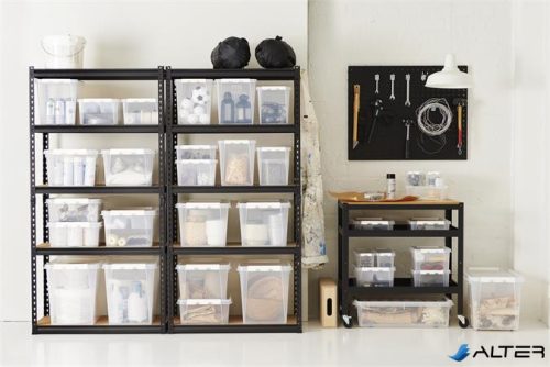 Kivehető rendező- és tárolóelem Classic 15 dobozhoz, 2 rekeszes, fogantyúval, SMARTSTORE, átlátszó