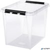 Műanyag tárolódoboz, 52 liter, fekete fogantyúkkal, SMARTSTORE 'Classic 50', átlátszó
