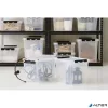 Műanyag tárolódoboz, 61 liter, fekete fogantyúkkal, SMARTSTORE "Classic 65", átlátszó