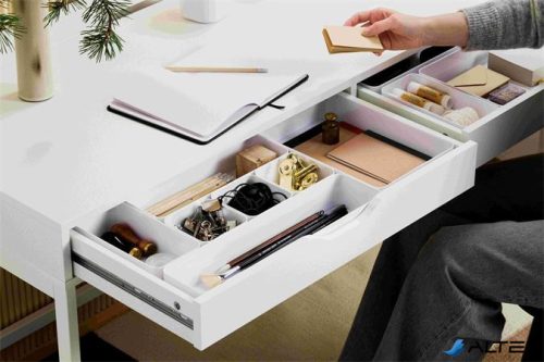 Fiókrendező, 30x6x10 cm, SMARTSTORE 'Compact', fehér