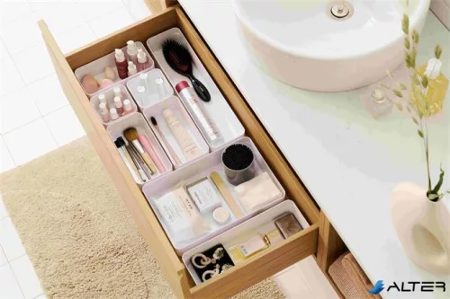 Fiókrendező, 40x6x10 cm, SMARTSTORE 'Compact', fehér